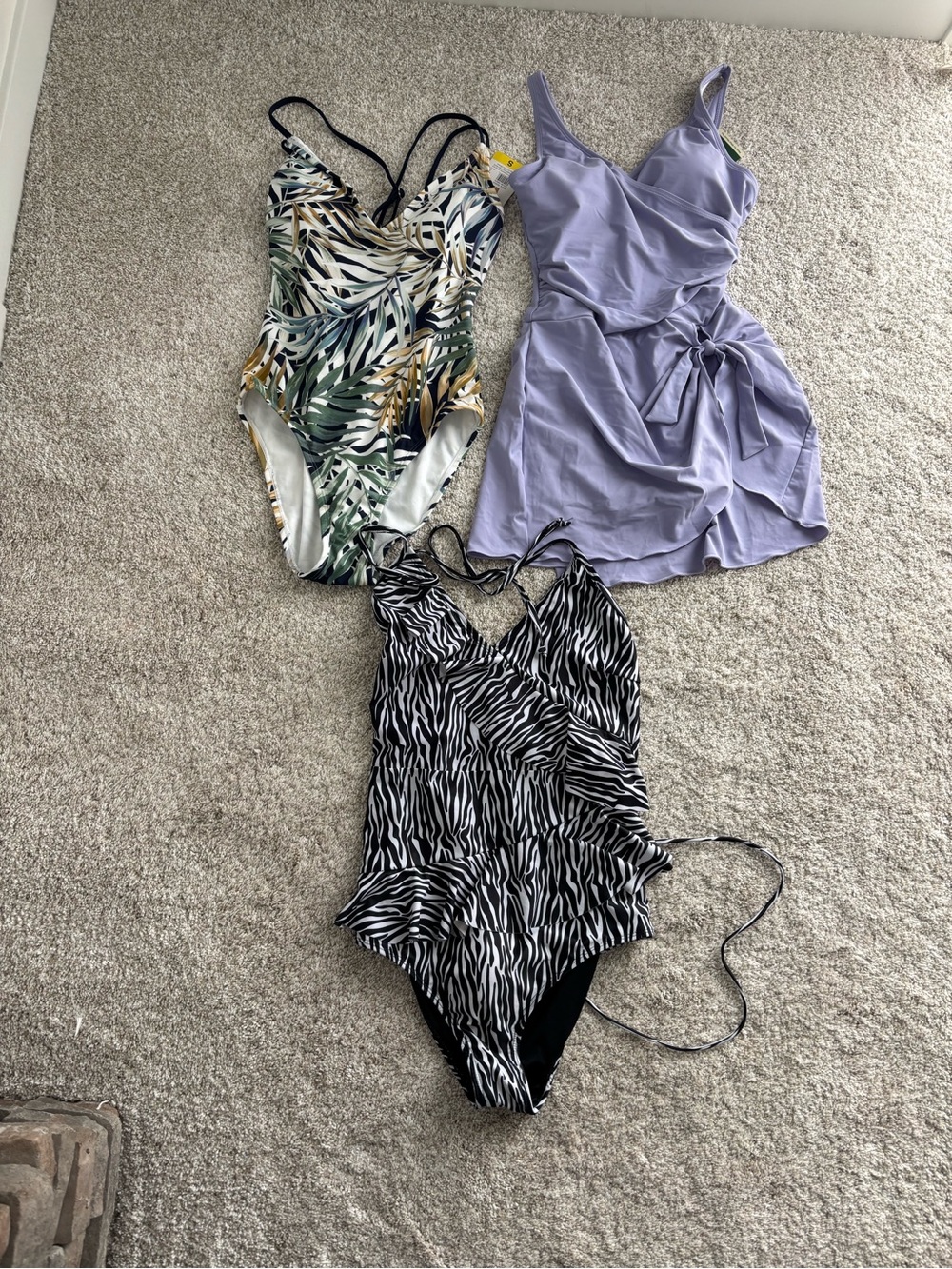 3 Women’s one piece swimsuits - 2 New with tags